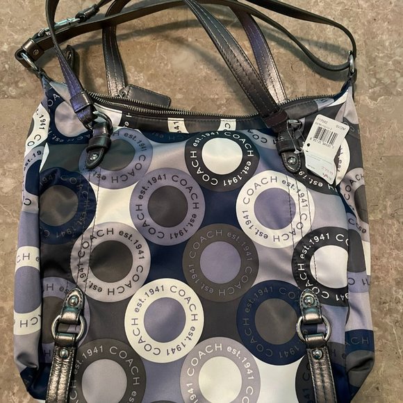 NWT - Coach Snaphead Print Sateen Alexandra Satchel Crossbody Handbag F17582 - Picture 2 of 5